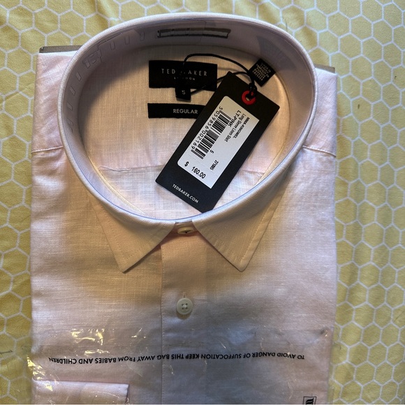 NWT Ted Baker Long Sleeve Linen Shirt - Picture 2 of 6